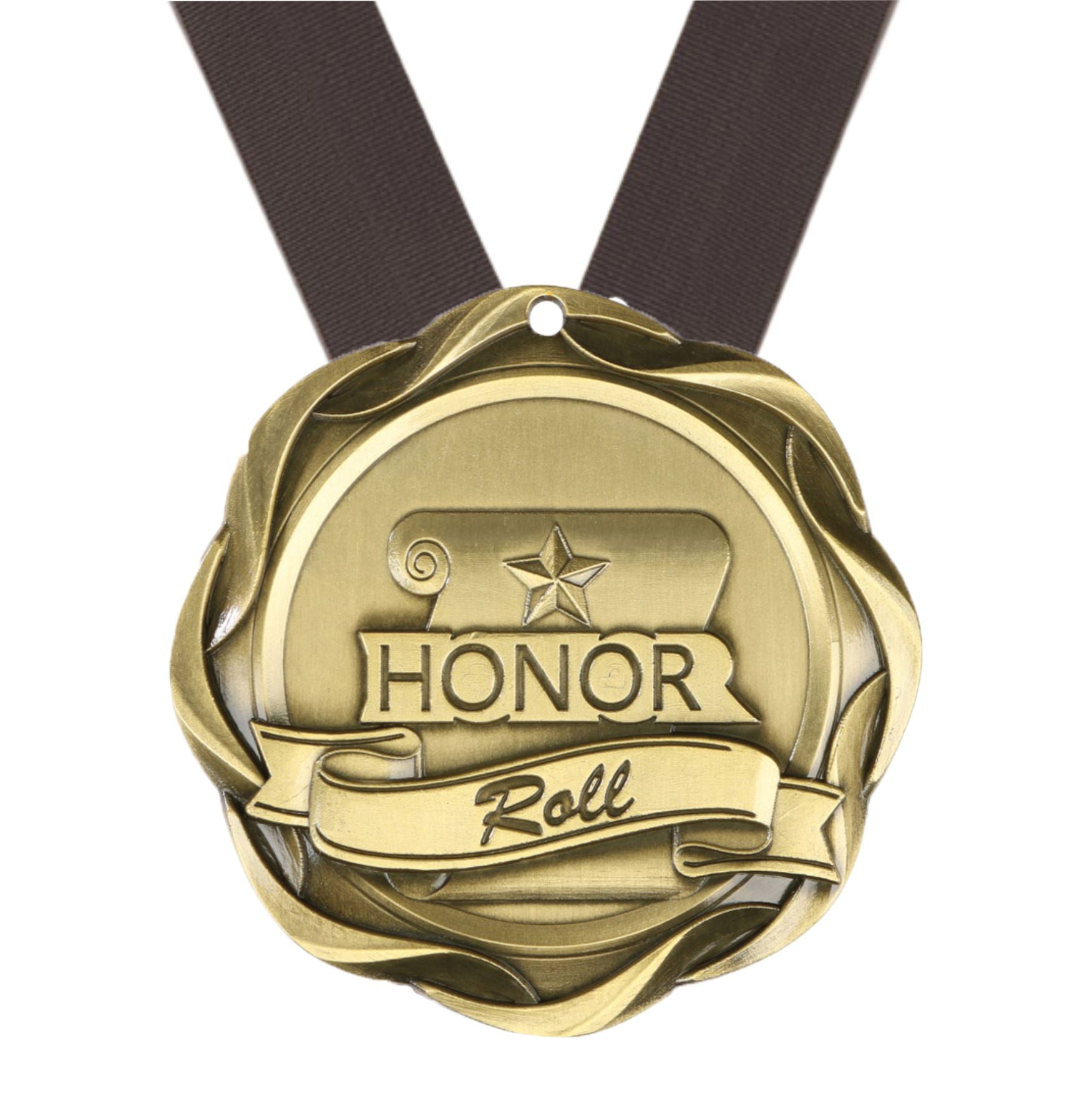 Honor Roll Fusion Medal- Gold | Engraved Honor Roll Medallion - 3 Inch Wide Decade Awards