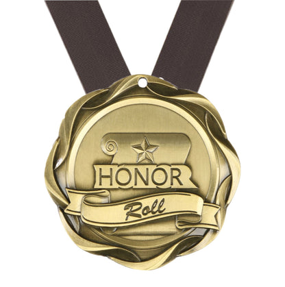 Honor Roll Fusion Medal- Gold | Engraved Honor Roll Medallion - 3 Inch Wide Decade Awards
