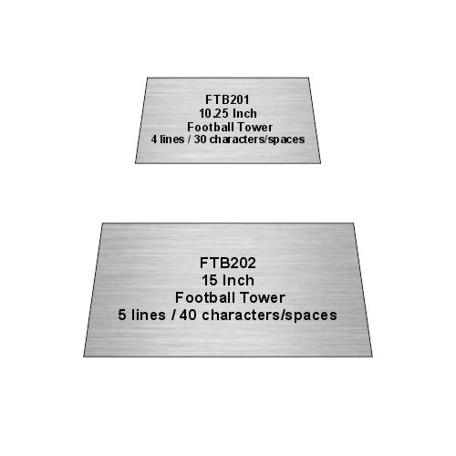 Fantasy Football Champion Silver Tower Trophy | FFL Winner Award - 10.25 or 15 Inch Tall