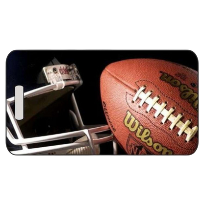 Football Luggage Tag in 2 Sizes – Personalized Sports Bag ID Tag for Players, Teams, and Travel – Durable Custom Design by Decade Awards