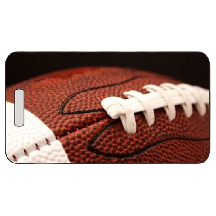 Football Luggage Tag in 2 Sizes – Personalized Sports Bag ID Tag for Players, Teams, and Travel – Durable Custom Design by Decade Awards