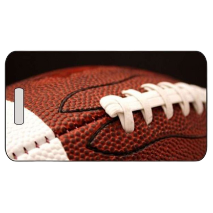 Football Luggage Tag in 2 Sizes – Personalized Sports Bag ID Tag for Players, Teams, and Travel – Durable Custom Design by Decade Awards