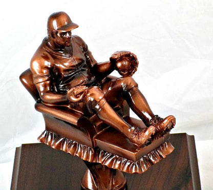 Fantasy Baseball Armchair Perpetual Trophy | Engraved Baseball Fantasy League Perpetual Award - 10.5 Inch Tall Decade Awards