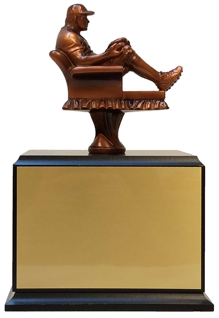 Fantasy Baseball Armchair Perpetual Trophy | Engraved Baseball Fantasy League Perpetual Award - 10.5 Inch Tall Decade Awards