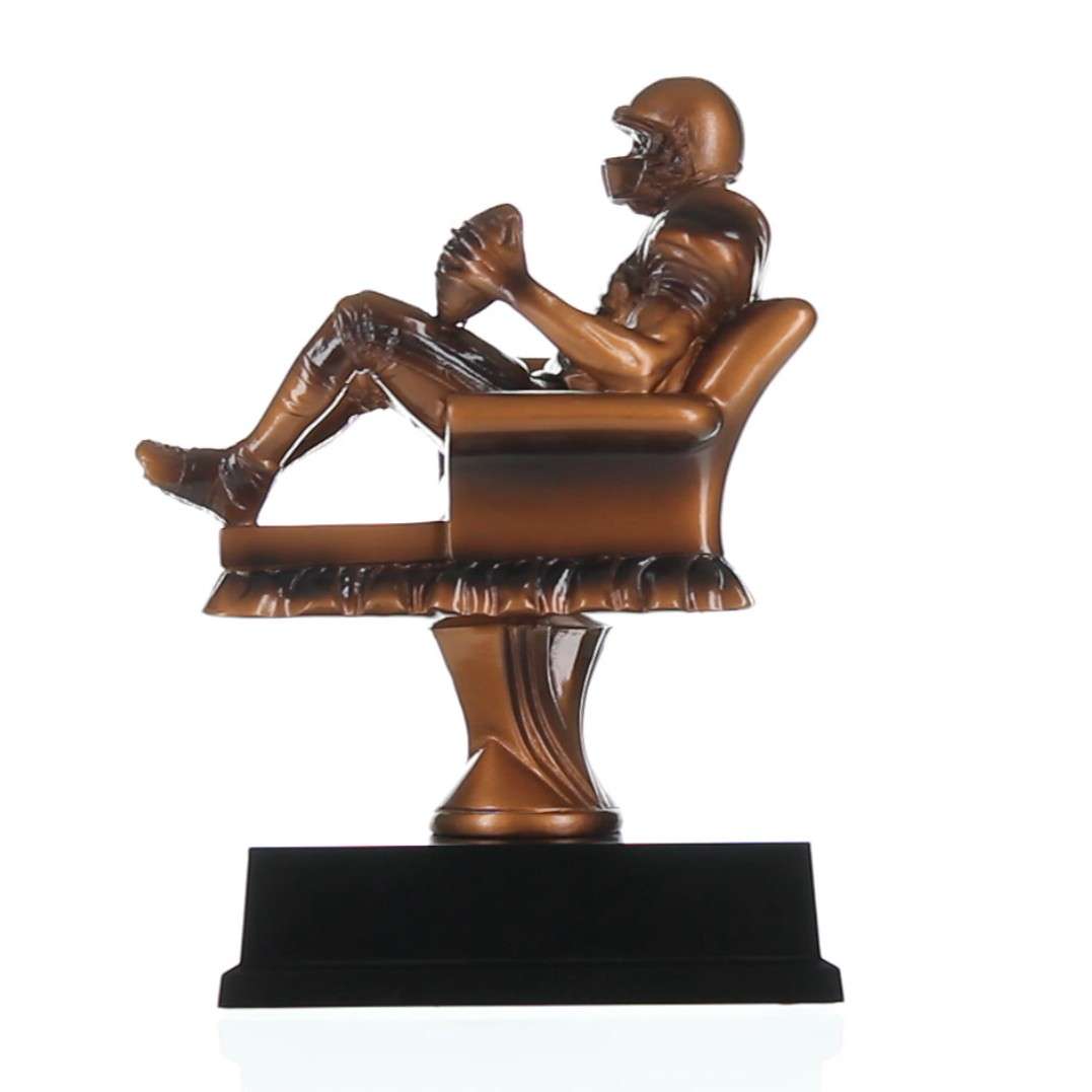 Fantasy Football Armchair Quarterback Trophy | Engraved FFL Award - 6.5 Inch Tall Decade Awards