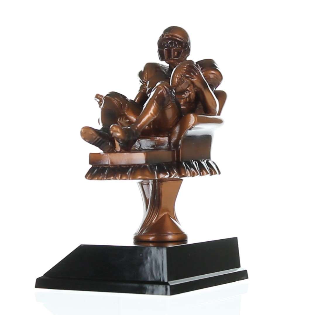 Fantasy Football Armchair Quarterback Trophy | Engraved FFL Award - 6.5 Inch Tall Decade Awards