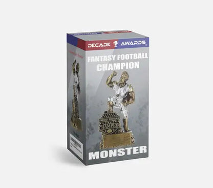Fantasy Football Champion Monster Trophy - Beast Mode FFL Champion Trophy – Tribute to the Fantasy GOAT from Decade Awards - 6.5 or 10 Inch Tall