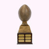Fantasy Football Champion Perpetual Trophy | Engraved Gold with Silver Laces FFL Champion Perpetual Trophy - 17 Inch Tall Decade Awards