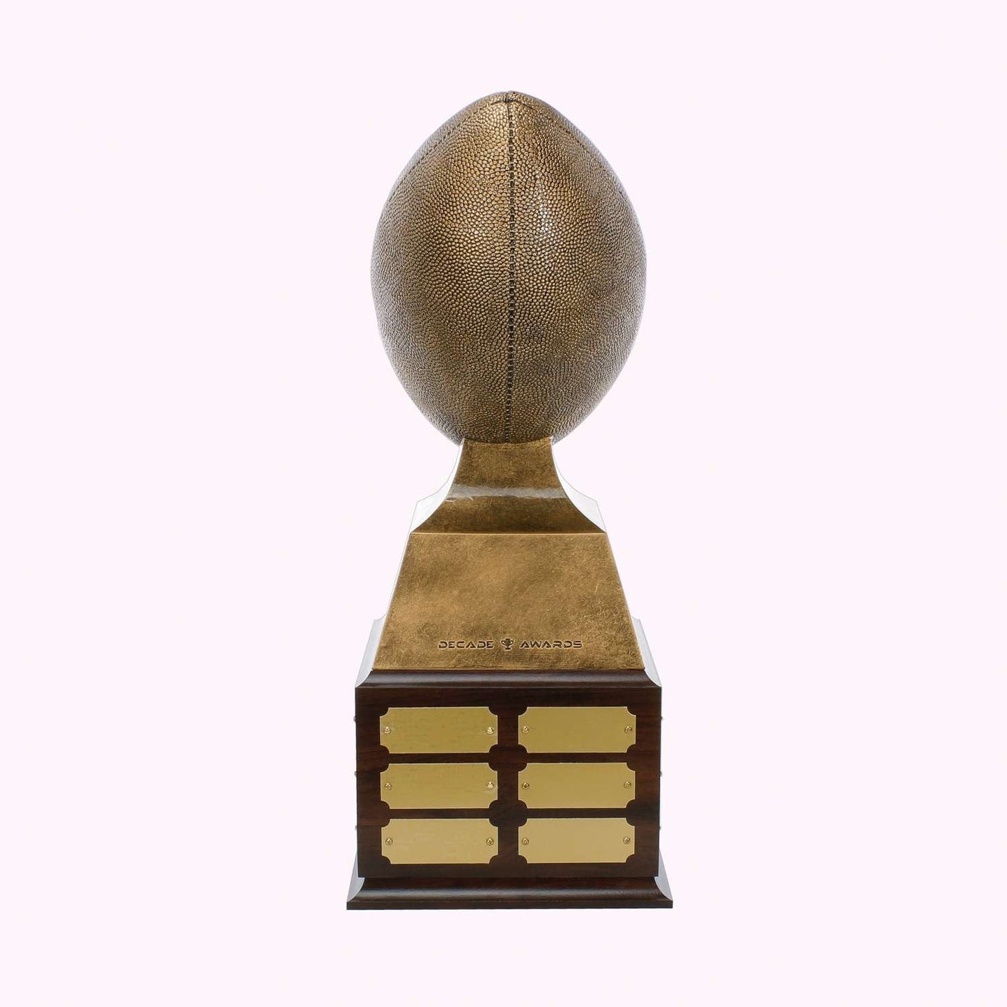 Fantasy Football Champion Perpetual Trophy | Engraved Gold with Silver Laces FFL Champion Perpetual Trophy - 17 Inch Tall Decade Awards