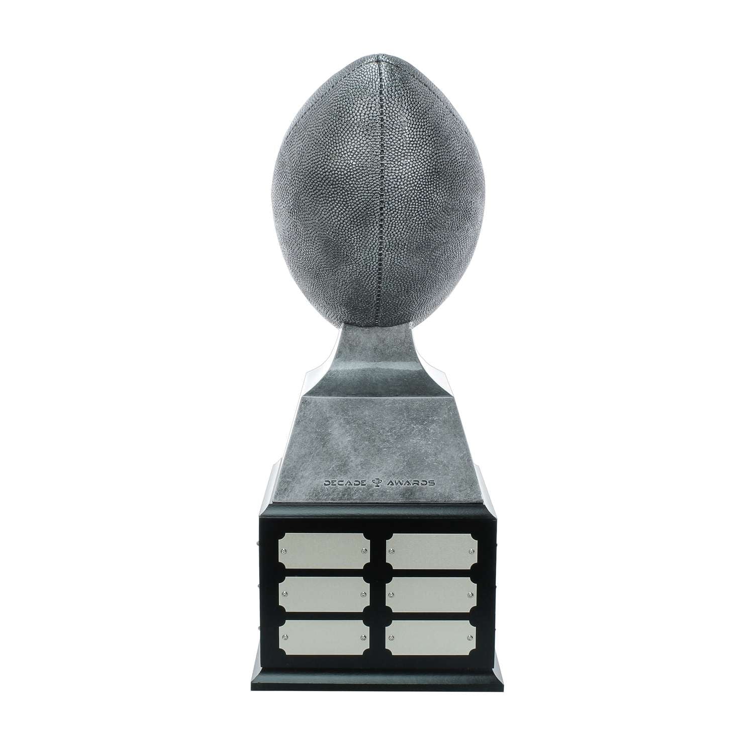 Fantasy Football Champion Perpetual Trophy | Engraved Silver with Gold Laces FFL Champion Perpetual Trophy - 17 Inch Tall Decade Awards