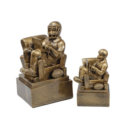 Fantasy Football Comical Armchair Quarterback Trophy | Engraved Funny FFL Award - 6 or 9 Inch Tall Decade Awards