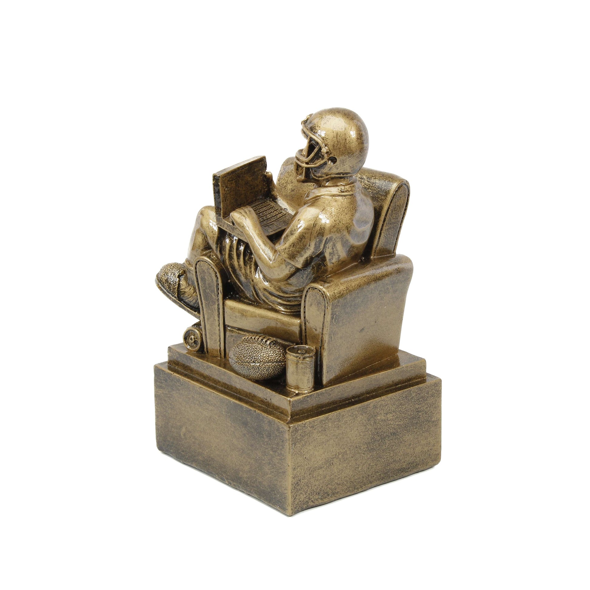 Fantasy Football Comical Armchair Quarterback Trophy | Engraved Funny FFL Award - 6 or 9 Inch Tall Decade Awards