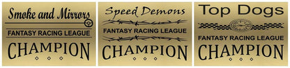 Fantasy Racing Armchair Perpetual Trophy | Engraved Racing Fantasy League Award - 10.5 Inch Tall Decade Awards