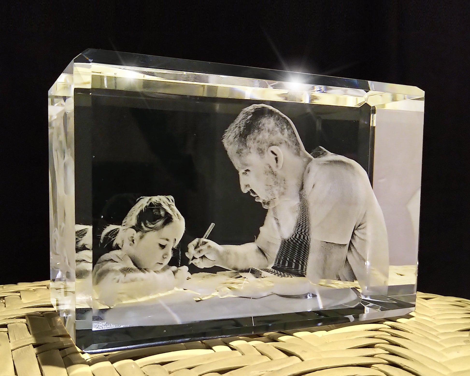 3D Subsurface Crystal Rectangle Wide Crystal Award