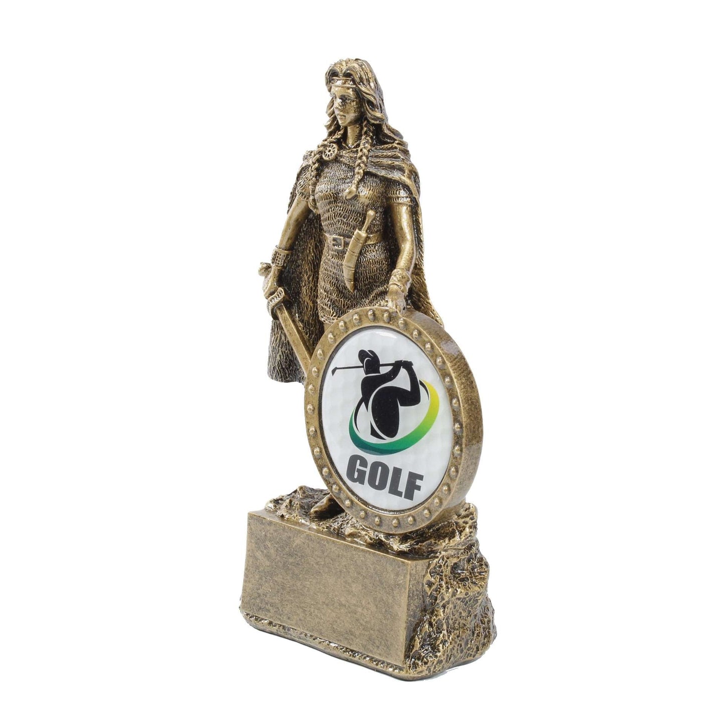 Female Champion Trophy - Golf | Engraved Woman Golf Warrior Award - 6.75 Inch Tall Decade Awards