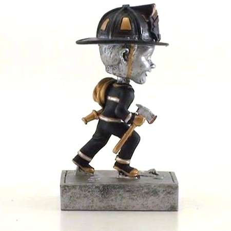 Fireman Bobblehead Trophy - 5.5 Inch Tall | Engraved Fireman Award Decade Awards