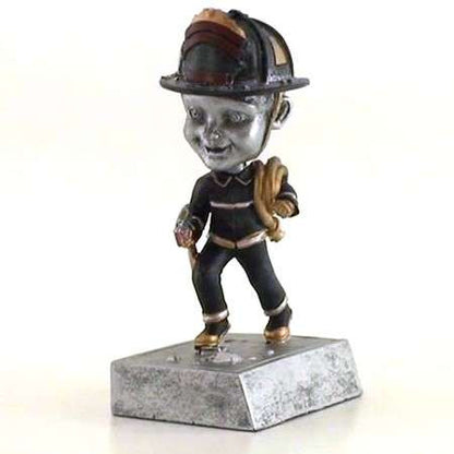 Fireman Bobblehead Trophy - 5.5 Inch Tall | Engraved Fireman Award Decade Awards