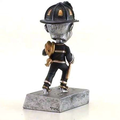 Fireman Bobblehead Trophy - 5.5 Inch Tall | Engraved Fireman Award Decade Awards