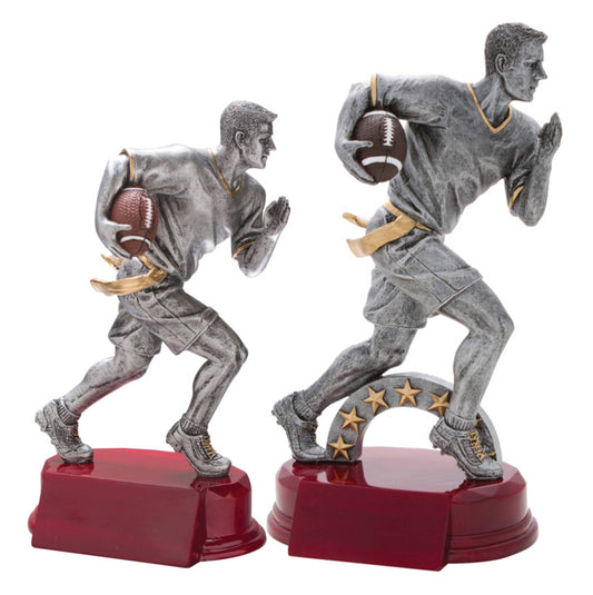 Flag Football Resin Trophy | Engraved Flag Football Award - 6.25 or 8.25 Inch Tall Decade Awards