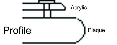 Floating Acrylic Plaque with Black Piano Finish | Engraved High Gloss Black Plaque - 8" x 10", 9" x 12" or  10.5" x 13" Decade Awards