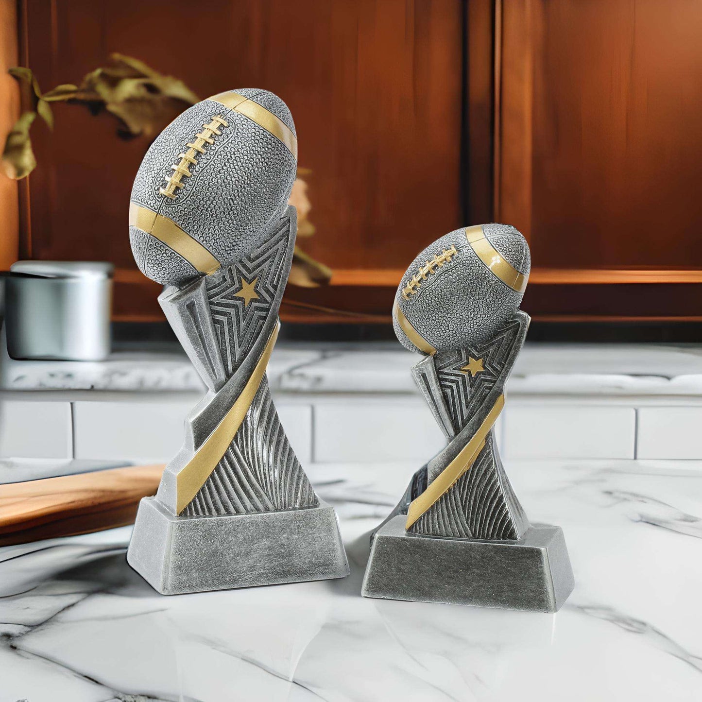 Football Aspire Trophy | Engraved Football Award - 6 or 8 Inch Tall Decade Awards