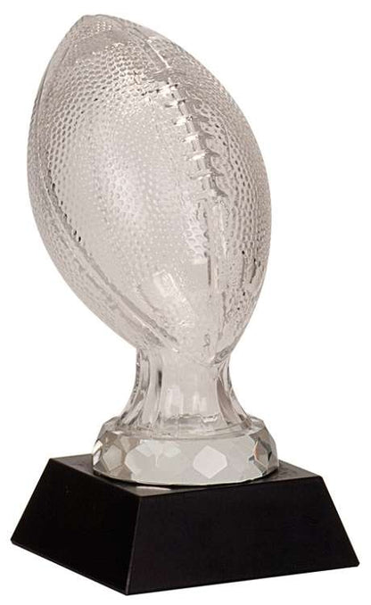 Football Glass Award | Engraved Football Award - 7.5 or 13.75 Inch Tall Decade Awards