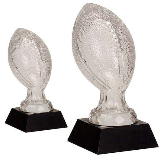 Football Glass Award | Engraved Football Award - 7.5 or 13.75 Inch Tall Decade Awards