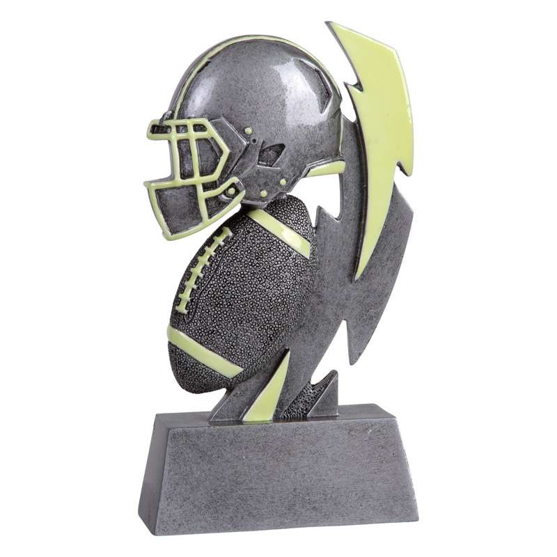 Football Glow In the Dark Trophy | Engraved Glow in the Dark Football Award - 6 Inch Tall Decade Awards