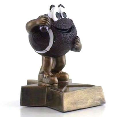 Football Lil' Buddy Trophy | Engraved Smiling Football Award - 4 Inch Tall Decade Awards