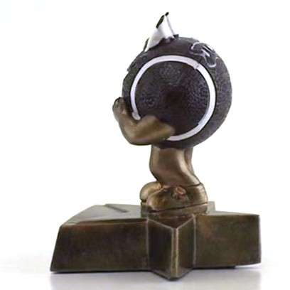 Football Lil' Buddy Trophy | Engraved Smiling Football Award - 4 Inch Tall Decade Awards