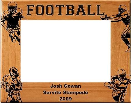 Football Picture Frame 4 - Personalized Decade Awards