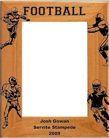 Football Picture Frame 4 - Personalized Decade Awards