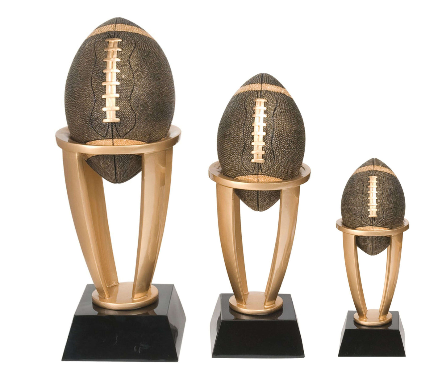 Football Tower Trophy | Engraved Football Award - 7.5, 10.75 or 13 Inch Tall Decade Awards