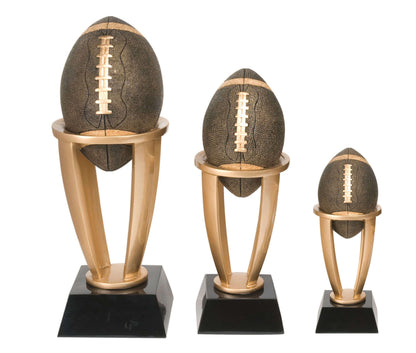 Football Tower Trophy | Engraved Football Award - 7.5, 10.75 or 13 Inch Tall Decade Awards
