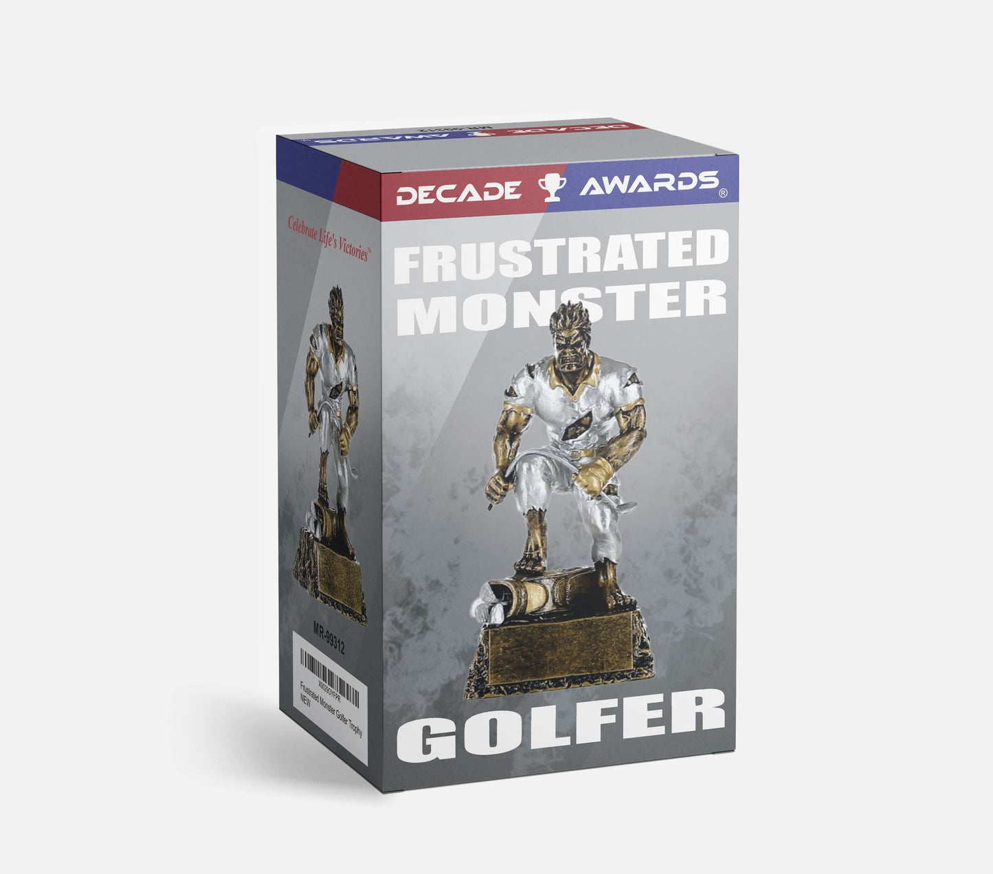 Frustrated Monster Golf Trophy | Engraved Monster Golfer Award | Golf Loser - 6.5 Inch Tall Decade Awards