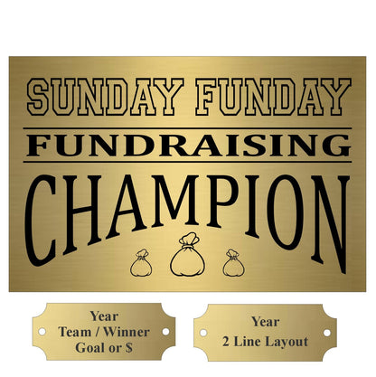 Large Monster 1st Place Perpetual Trophy | Engraved Champion Perpetual Trophy - 14.5 Inch Tall Decade 
- Fundraising Base Front Plate