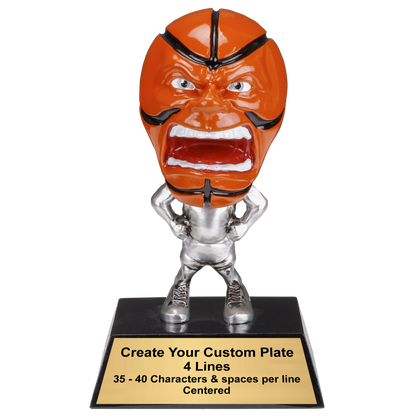 Personalized Basketball Trophy | Game Face Basketball Award | 6.25 Inch