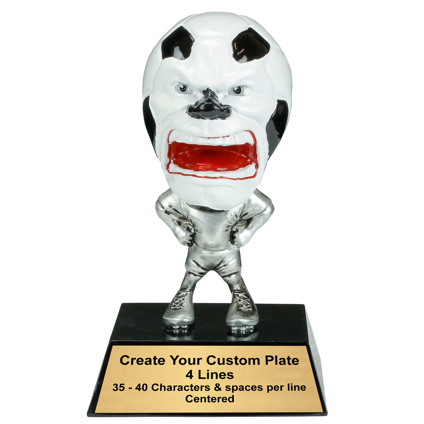 Personalized Soccer Trophy | Game Face Soccer Award | 6.25 Inch