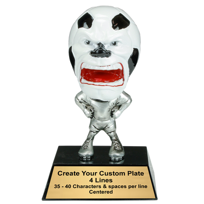 Personalized Soccer Trophy | Game Face Soccer Award | 6.25 Inch