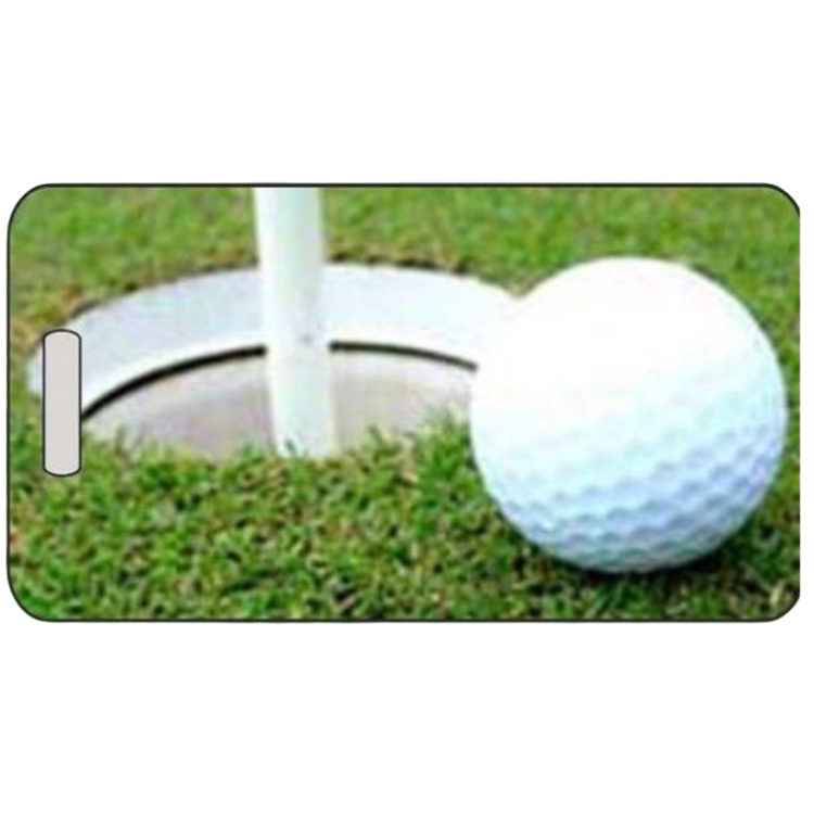Golf Luggage Tag in 2 Sizes – Personalized Golf Bag ID Tag for Golfers and Travel – Durable Custom Design by Decade Awards