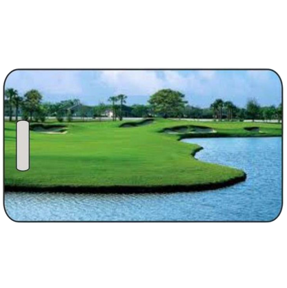 Golf Luggage Tag in 2 Sizes – Personalized Golf Bag ID Tag for Golfers and Travel – Durable Custom Design by Decade Awards