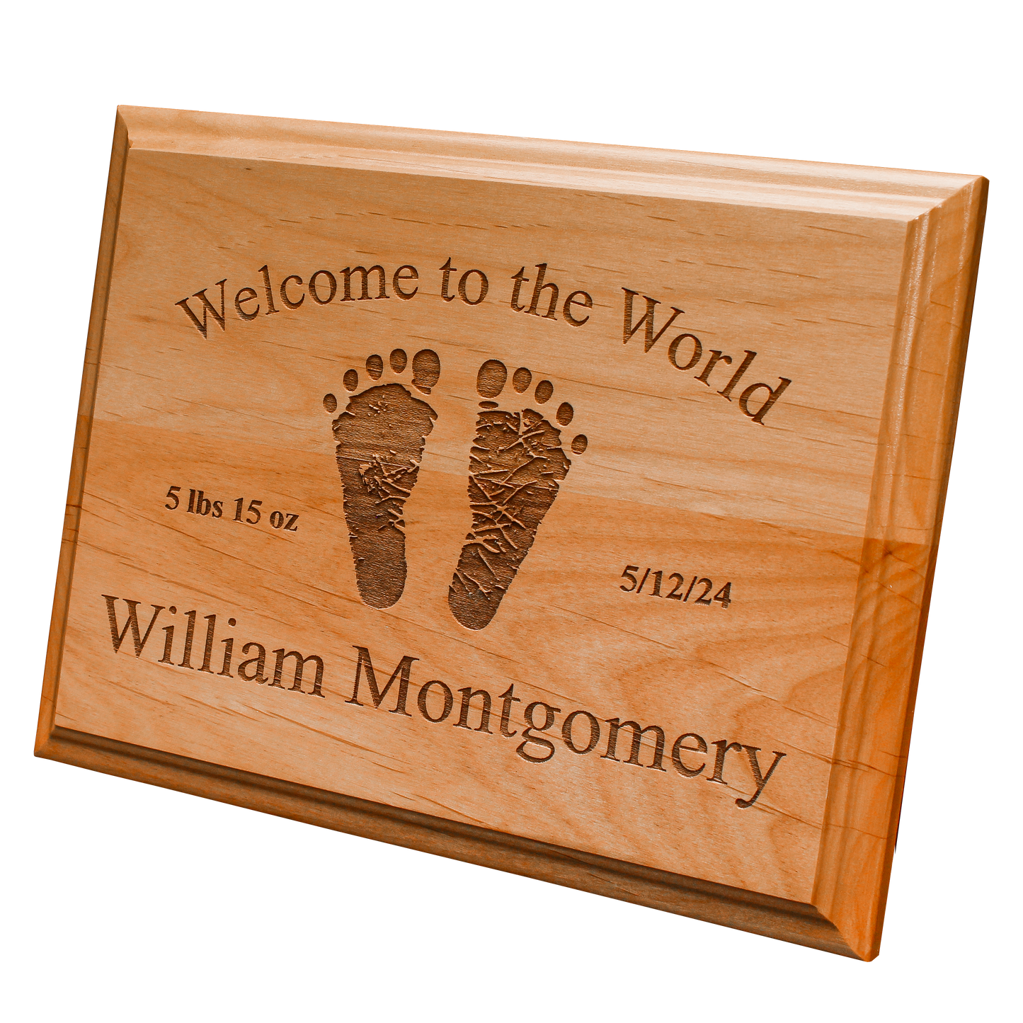 Personalized Baby Footprints Plaque | 7x9
