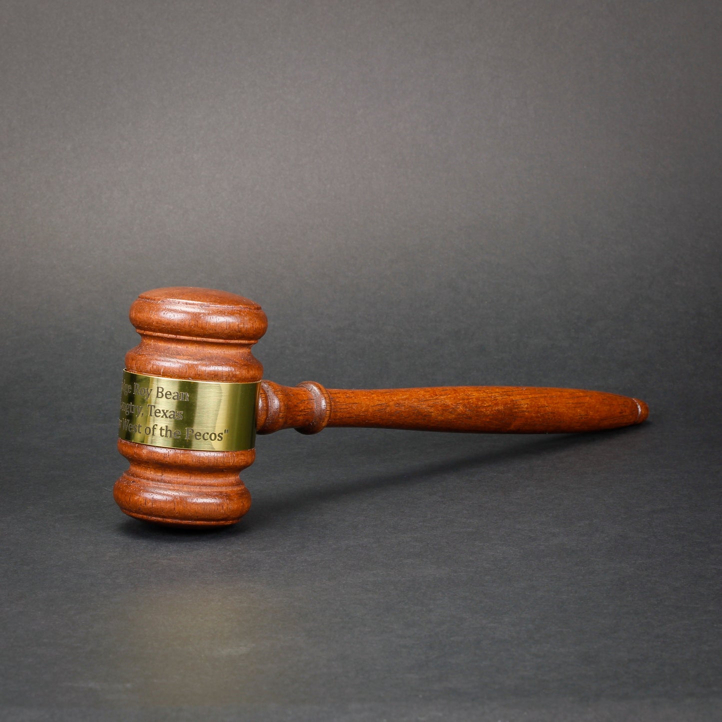 Engraved Walnut Gavel – 10 Inch Long with Custom Band - Decade Awards