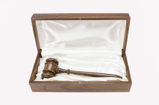 Gavel Presentation Set | Personalized Chairman Gavel - 10.5 Inch Tall Decade Awards