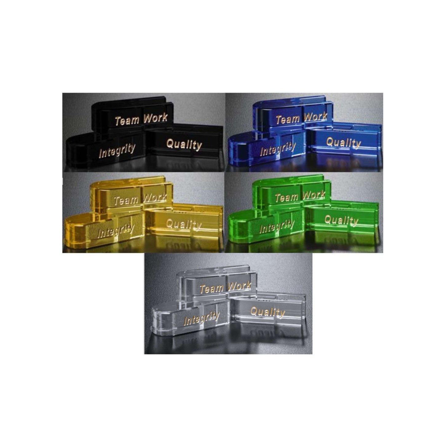 Goal-Setter Glendale Crystal Corporate Award | Engraved Sales Achievement Award 6.5" x 6" Decade Awards