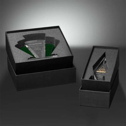 Golden Eagle Crystal Corporate Award | Engraved Crystal Eagle Award - 7" Tall Decade Awards