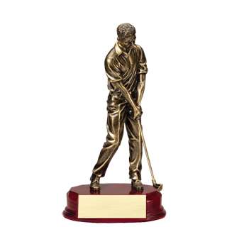 Golf Chip Shot Trophy | Engraved Male Golfer Award - 7.5", 9.75" or 11" Tall Decade Awards