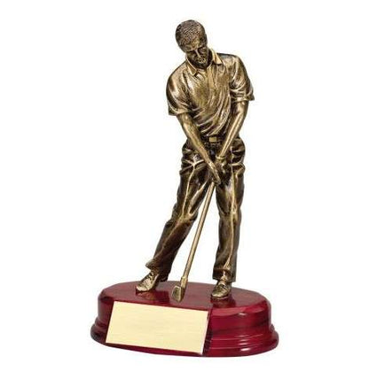 Golf Chip Shot Trophy | Engraved Male Golfer Award - 7.5", 9.75" or 11" Tall Decade Awards