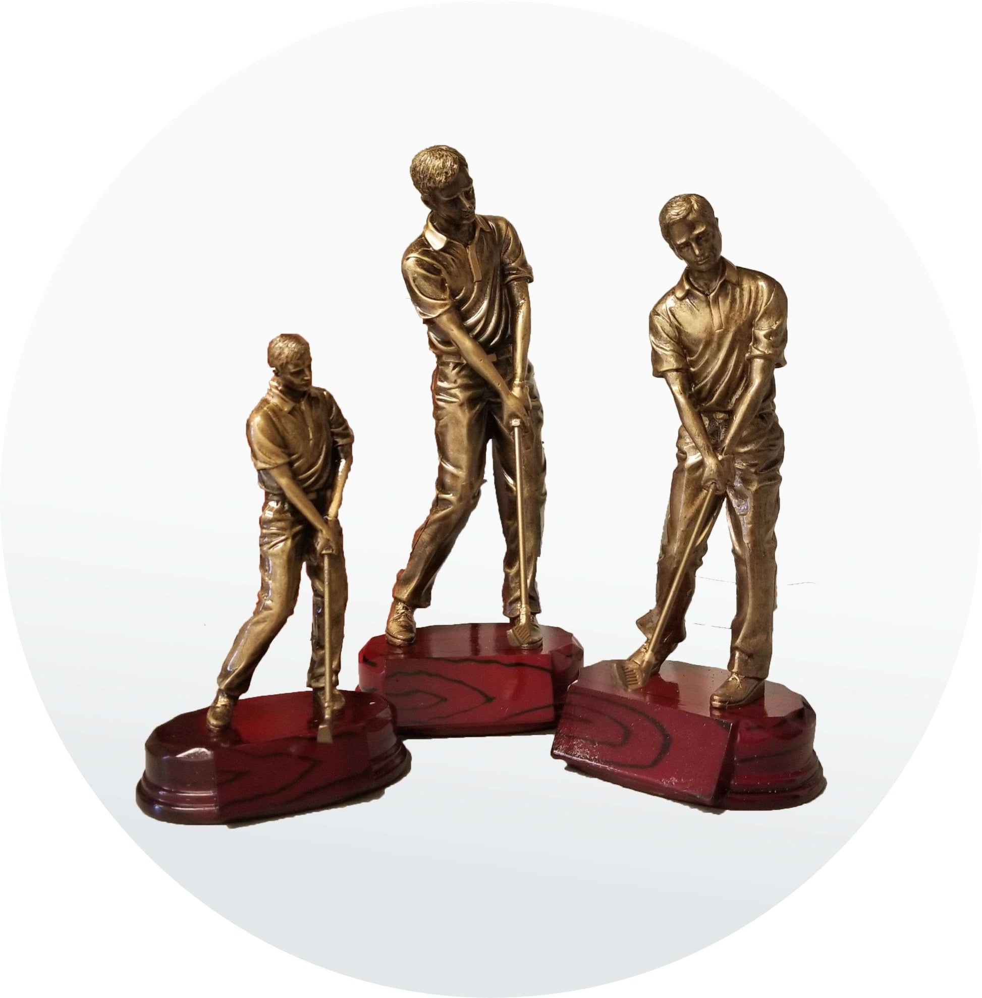 Golf Chip Shot Trophy | Engraved Male Golfer Award - 7.5", 9.75" or 11" Tall Decade Awards