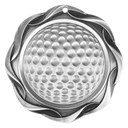 Golf Fusion Medal- Gold, Silver or Bronze | Engraved Golf Medallion - 3 Inch Wide Decade Awards
